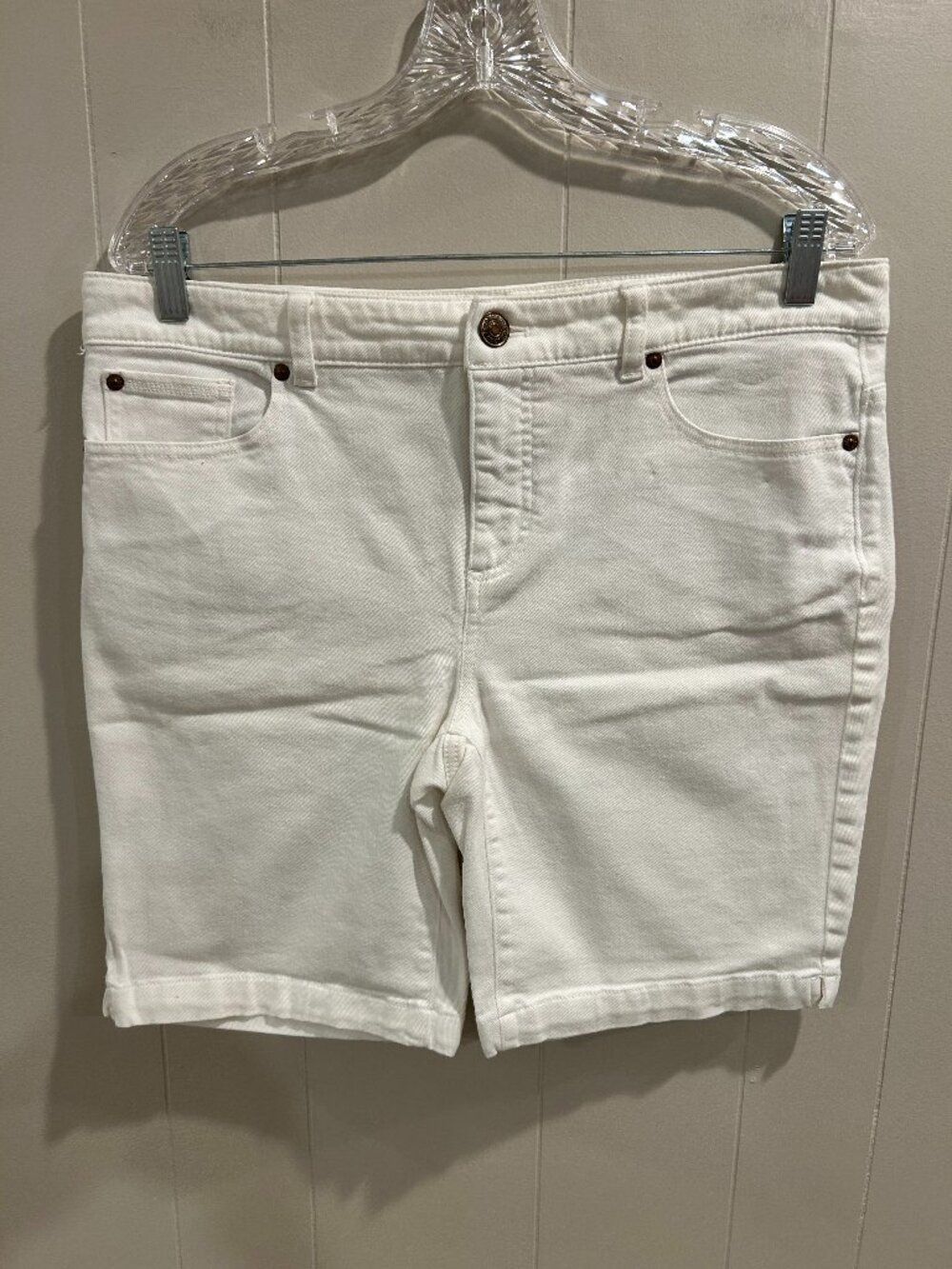 IZOD White Denim Shorts, Size 12